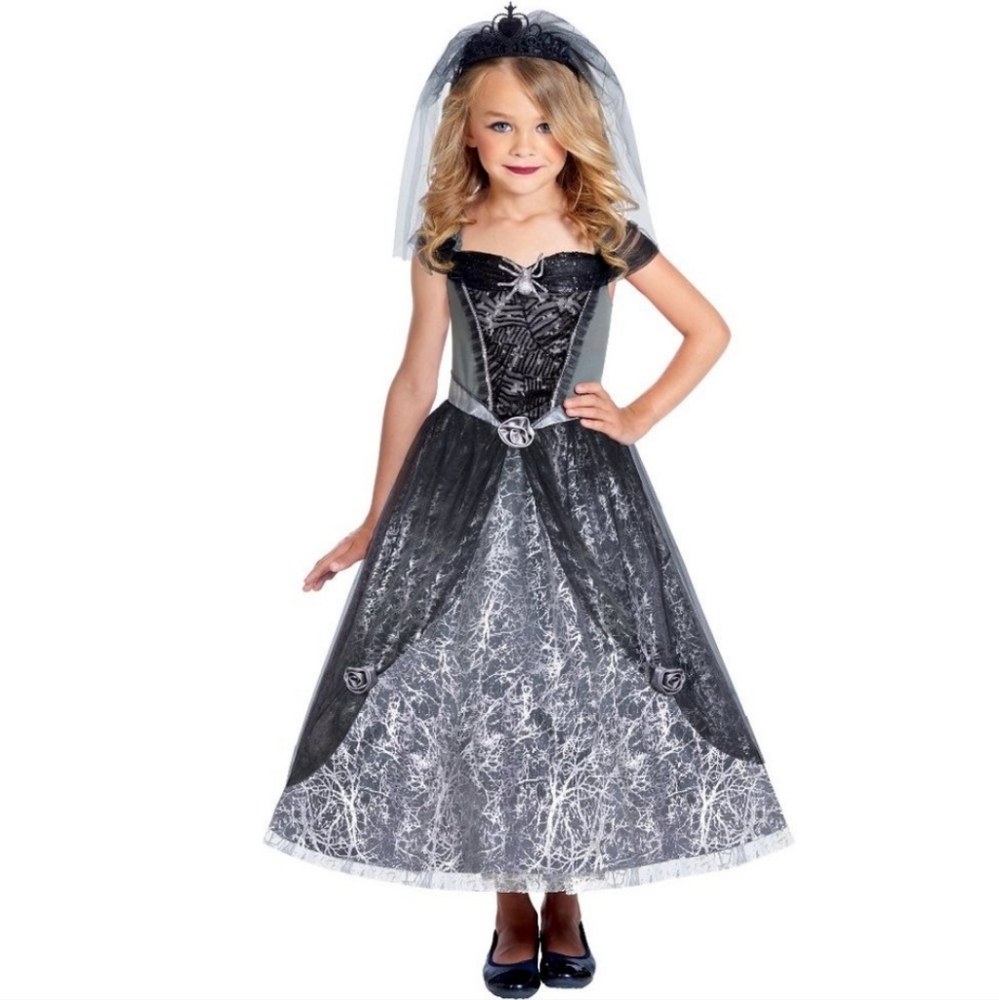 Gothic Bride, Dress +Headband Veil